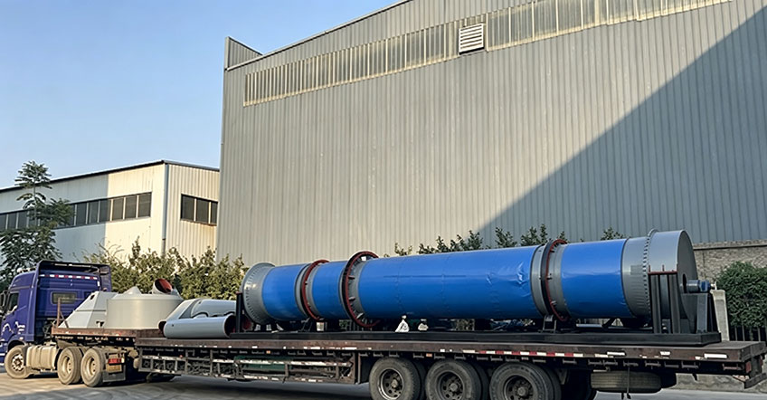 Successful Shipment: 1.2×10m External Insulation Rotary Dryer to Linyi, Shandong