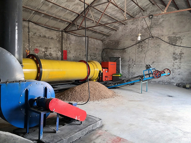  Ф800×7m Chicken Manure Rotary Dryer Production Line in Russia