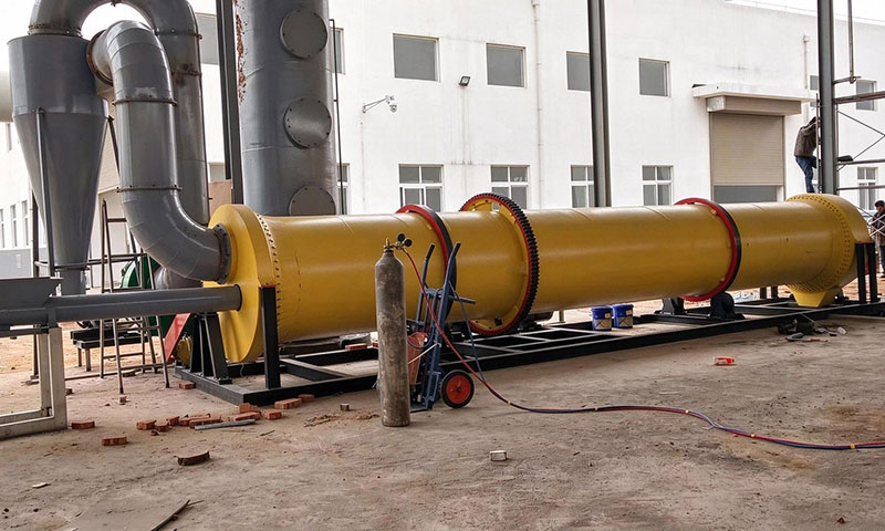 Φ2×8m Chicken Manure Rotary Dryer Line in Chengde, Hebei