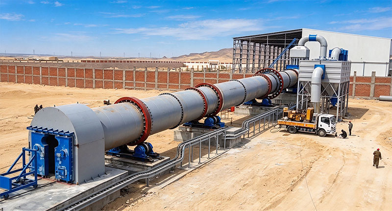 Φ3.0×48m Active Lime Rotary Kiln in Egypt